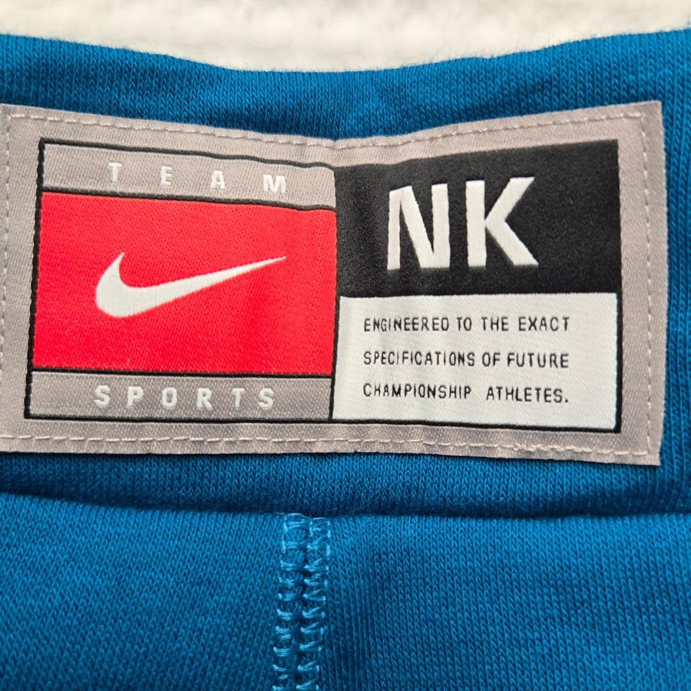 Nike Kids Medium Loose Fit Basketball Snap Button Sweatpants Marina Blue Elastic - Picture 7 of 15